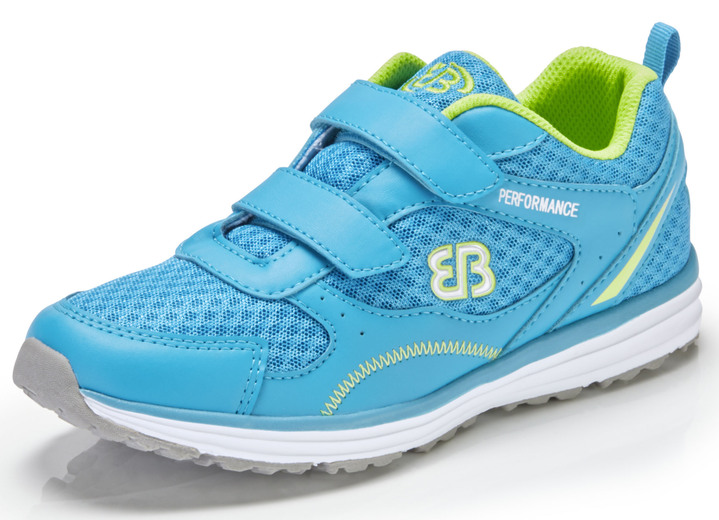 Slipper & Schnürschuhe - Slipper mit Kontrast-Besätzen , in Größe 036 bis 042, in Farbe TÜRKIS Ansicht 1
