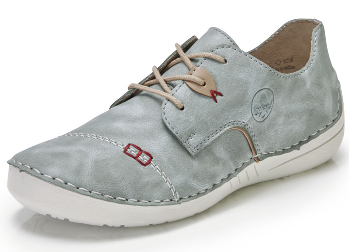 Slipper & Schnürschuhe - Rieker Schnürschuh mit Ziernaht, in Größe 036 bis 041, in Farbe MINT Ansicht 1