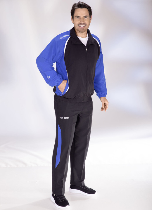- Freizeitanzug von „Alpas“, in Größe 3XL (58) bis XXL (56), in Farbe SCHWARZ-ROYALBLAU