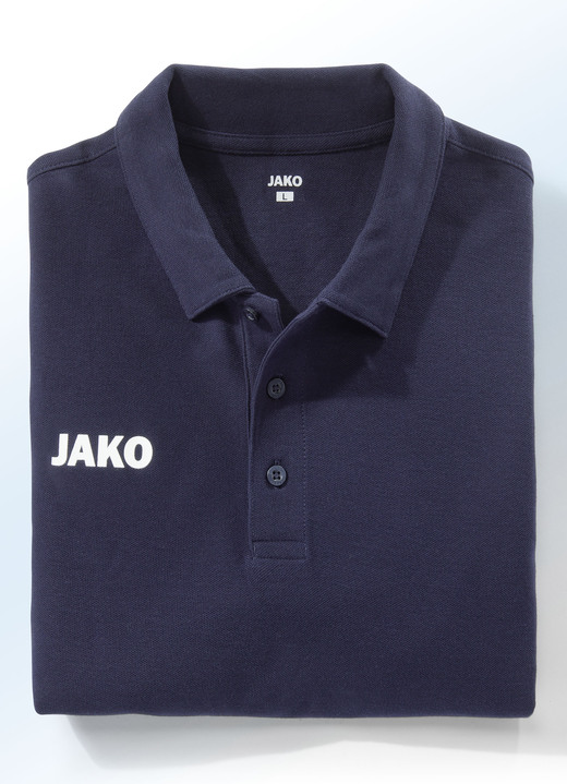 Freizeitshirts & -Kombinationen - Poloshirt von „Jako“ in 5 Farben, in Größe 3XL (58/60) bis XXL (56), in Farbe MARINE Ansicht 1