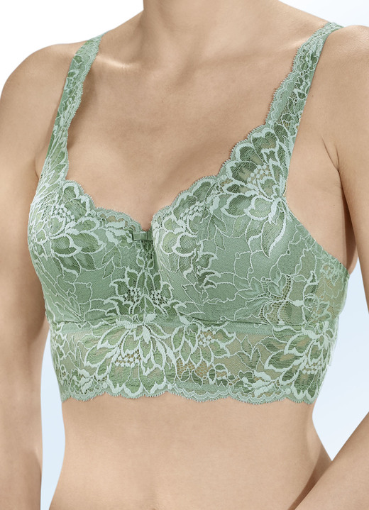 - Triumph-Amourette Charm Pure Bügel-BH aus zarter Elastikspitze, in Cup B, in Farbe JADE Ansicht 1