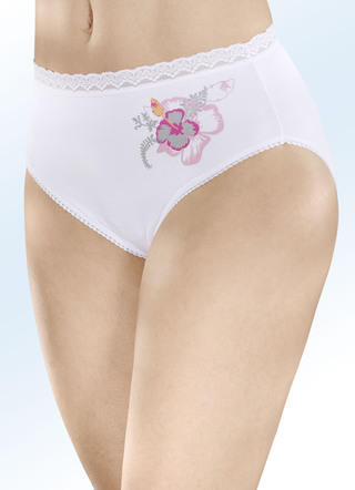 Slip mit buntem Blumenmotiv