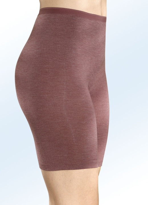 Schlüpfer - Sylvia Speidel Zweierpack Longpants mit Viskose, in Größe 038 bis 048, in Farbe 2x BORDEAUX MELIERT Ansicht 1
