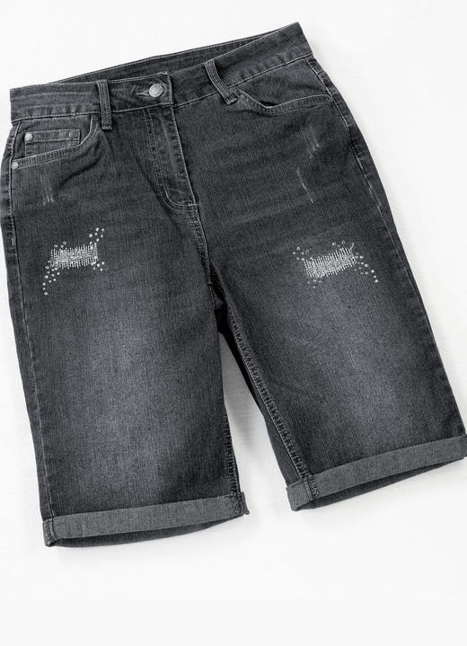 7/8-Hosen, Capris, Bermudas - Jeans-Bermudas mit tollen Used-Effekten, in Größe 032 bis 050, in Farbe ANTHRAZIT Ansicht 1