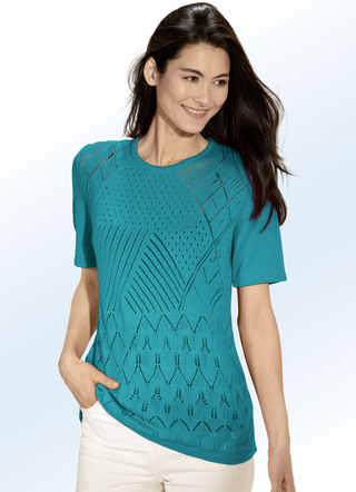 Pulli mit Ajourmix und feinen Strukturen