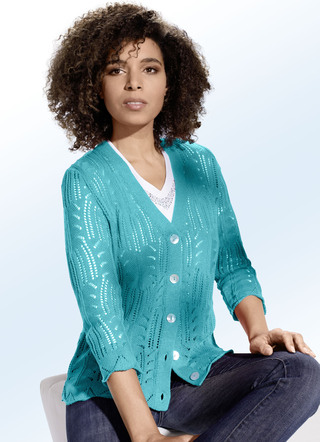 Strickjacke mit nachhaltig recycelter Baumwolle