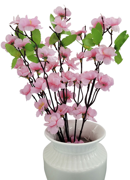 Kunst- & Textilpflanzen - Naturgetreuer Kirschblütenzweig, in Farbe ROSA Ansicht 1