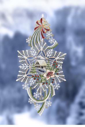 Fensterbild Winterlandschaft aus Plauener Spitze