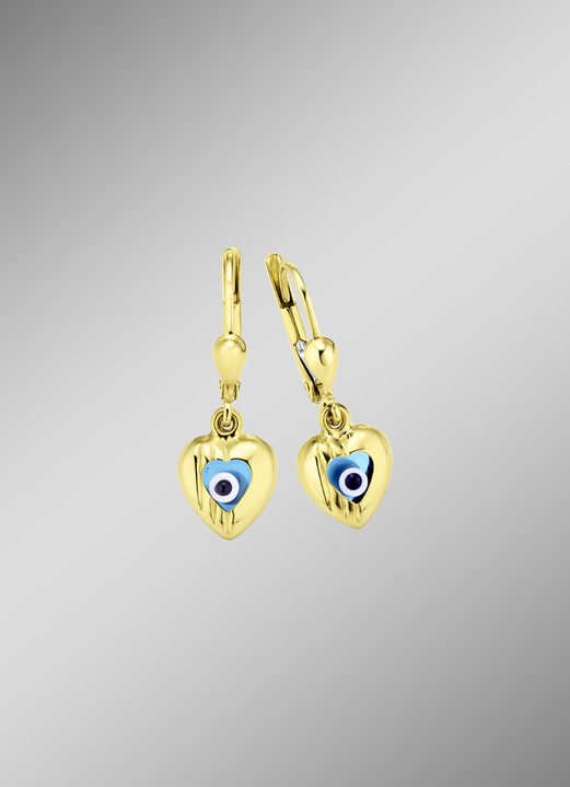 Ohrschmuck - Ohrringe Magisches Auge mit Glassteinen, in Farbe  Ansicht 1