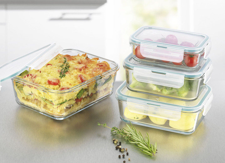 - Dosen-Set aus Borosilikatglas, 4-teilig, in Farbe TRANSPARENT Ansicht 1