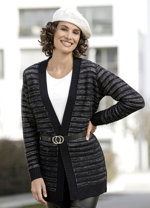 Long-Strickjacke mit Glitzer - SALE % | BADER