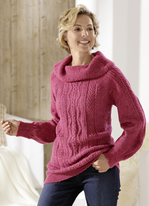 Pullover - Pullover in superflauschiger Qualität, in Größe 036 bis 052, in Farbe HIMBEERE