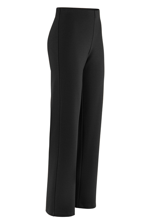 Hosen in Schlupfform - Jerseyhose mit ausgestellter Fußweite, in Größe 018 bis 092, in Farbe SCHWARZ Ansicht 1