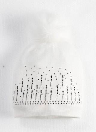 Mütze mit dezenten Glitzersteinchen