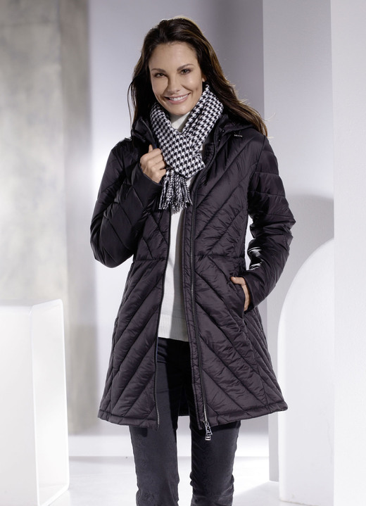 - Funktions-Longjacke mit 2-Wege-Reißverschluss, in Größe 036 bis 054, in Farbe SCHWARZ