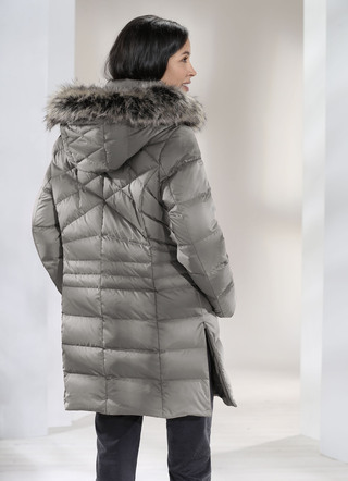 Daunen-Longjacke in 2 Farben