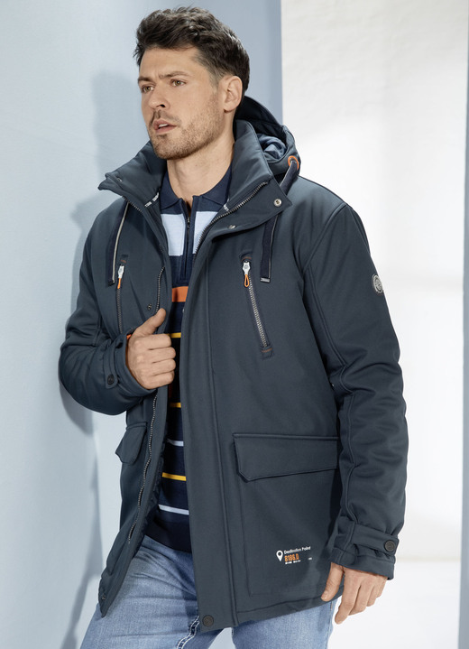 - Funktionsjacke mit abtrennbarer Kapuze, in Größe 3XL (58) bis XXL (56), in Farbe NACHTBLAU Ansicht 1