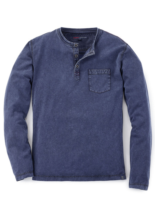 - Langarm-Shirt von „Paddock's“ in 3 Farben, in Größe 4XL (62) bis XXL (58), in Farbe MARINE