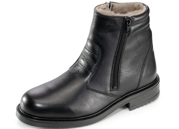 Stiefeletten - Stiefel mit molligem Lammfellfutter, in Größe 039 bis 046, in Farbe SCHWARZ Ansicht 1