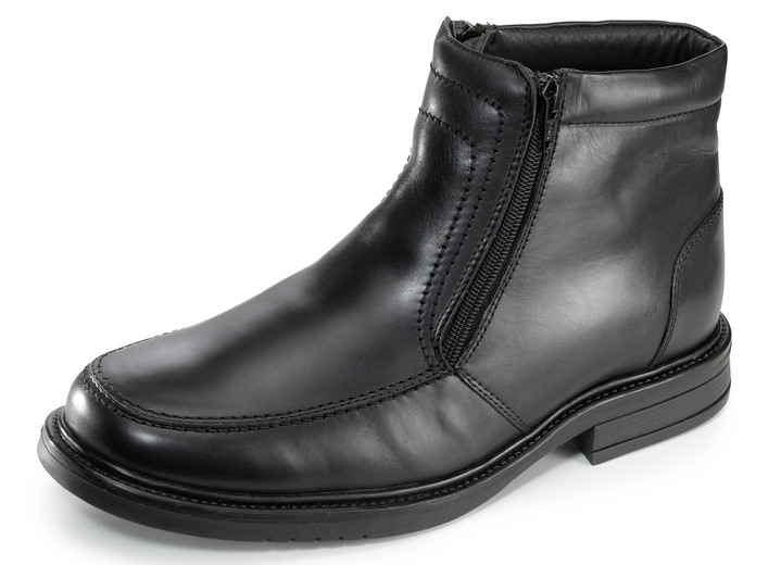 Stiefeletten - Stiefelette mit zwei Seitenreißverschlüsse, in Größe 040 bis 046, in Farbe SCHWARZ Ansicht 1