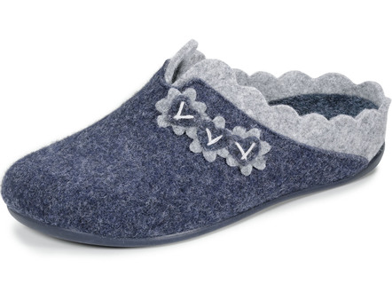Laurina Filz-Pantoffel mit pfifiger Applikation