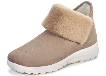 Laurina Schlupf-Stiefelette mit kuscheligem Plüschbesatz