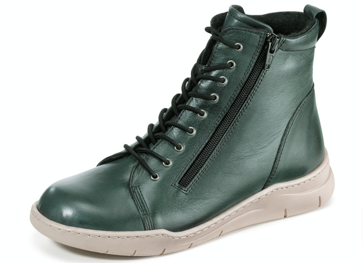 - Gemini Stiefelette mit zwei Reißverschlüsse, in Größe 036 bis 042, in Farbe PETROL Ansicht 1