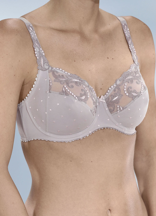 BH mit Formbügel - Felina-Bügel-BH mit hochwertiger Stickerei, in Größe 075 bis 100, in Cup C, in Farbe PERLGRAU Ansicht 1