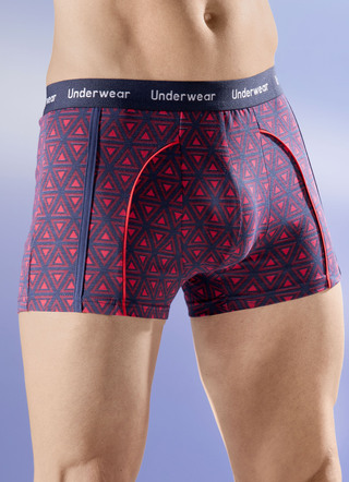 Dreierpack Pants mit Elastikbund, Alloverdessin