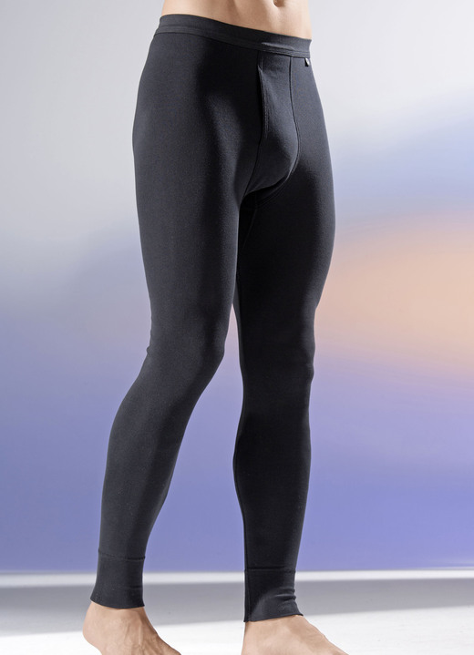 Slips & Unterhosen - Pfeilring Zweierpack Unterhosen , lang, uni, in Größe 005 bis 010, in Farbe SCHWARZ