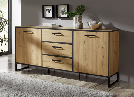 Trendstarkes Sideboard in Asteiche-Dekor