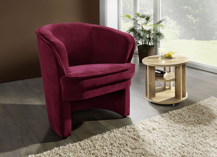 Sessel - Komfortabler Sessel auf stabilem Holzgrundgestell, in Farbe ROT Ansicht 1