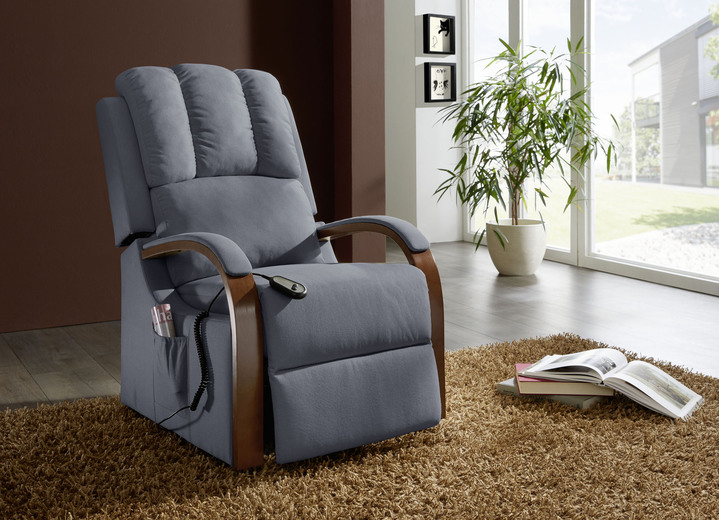 TV-Sessel / Relax-Sessel - Relax-Sessel mit 2 Motoren und Aufstehhilfe, in Farbe HELLGRAU Ansicht 1