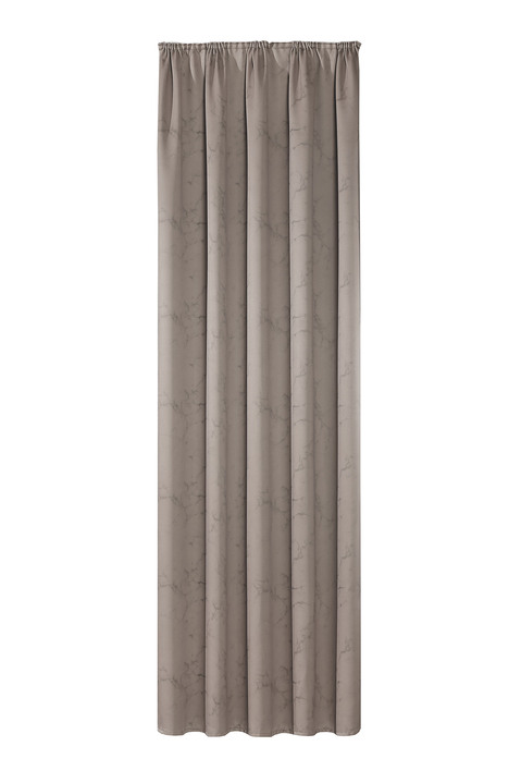Klassisch - Blickdichter Verdunkelungsschal mit Kräuselband, in Größe 358 (H145xB140 cm) bis 456 (H245xB140 cm), in Farbe STEINGRAU Ansicht 1