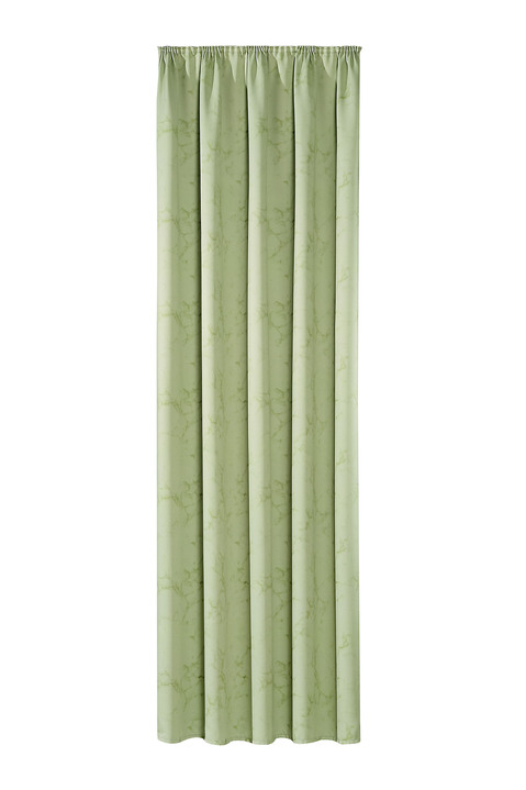 Klassisch - Blickdichter Verdunkelungsschal mit Kräuselband, in Größe 358 (H145xB140 cm) bis 456 (H245xB140 cm), in Farbe GRÜN Ansicht 1