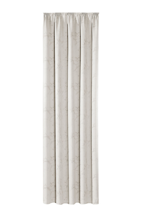 Klassisch - Blickdichter Verdunkelungsschal mit Kräuselband, in Größe 358 (H145xB140 cm) bis 456 (H245xB140 cm), in Farbe CREME Ansicht 1