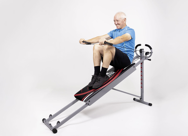 - Heimtrainer mit Trainingsanleitung und Ernährungsratgeber, in Farbe SCHWARZ-ROT Ansicht 1
