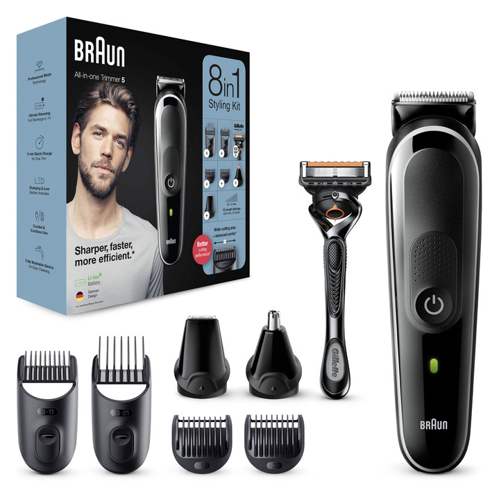 - Braun Multi-Grooming-Kit 5 MGK5360 – Styling mit ultimativer Präzision, in Farbe SCHWARZ-WEISS