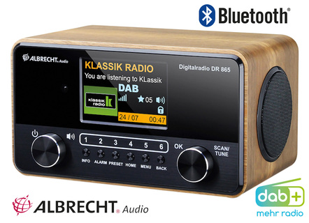 Albrecht DR865 Digital-Radio in edler Holzoptik