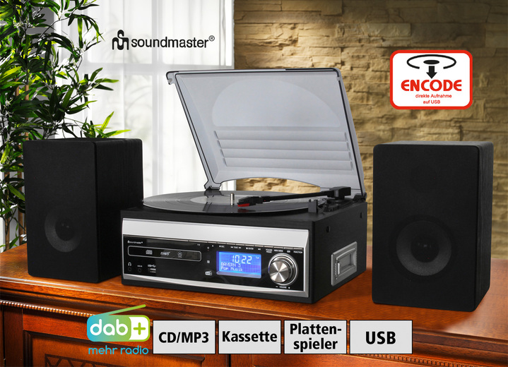 - Soundmaster MCD1820SW Stereoanlage mit vielen Funktionen, in Farbe SCHWARZ Ansicht 1