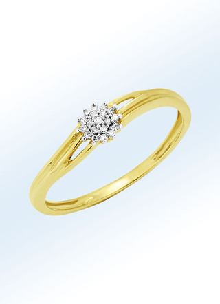 Damenring mit Diamanten
