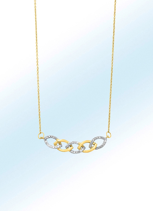 Halsketten - Halskette mit Diamanten, in Farbe  Ansicht 1