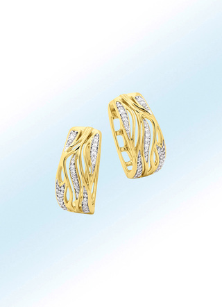 Tolle Creolen mit Diamanten