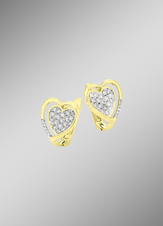 Romantische Herz-Creolen mit Brillanten