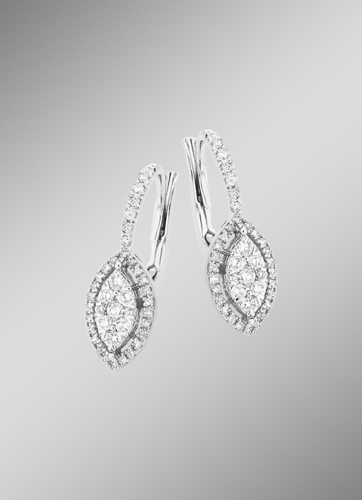 Ohrschmuck - Wundervolle Ohrringe mit Brillanten und Diamanten, in Farbe  Ansicht 1