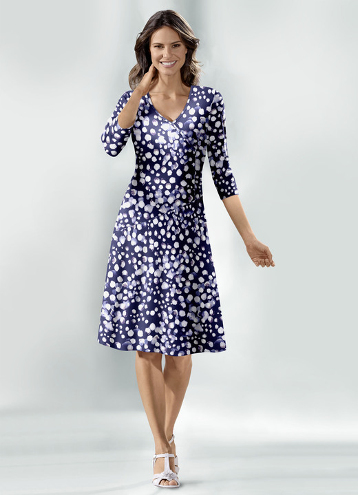 - Kleid in Wickeloptik, in Größe 036 bis 552, in Farbe VIOLA-BUNT