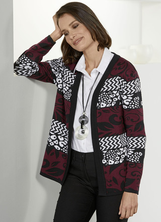 Strickjacke in Jacquard-Dessin