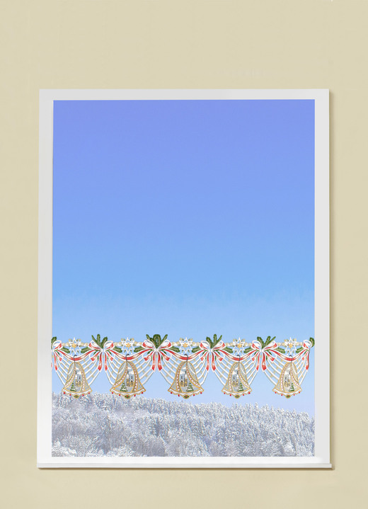- Stangendekoration aus echter Plauener Spitze, in Größe 628 (H18xB 36 cm) bis 686 (H18xB111 cm), in Farbe BUNT Ansicht 1