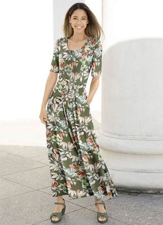 Kleid mit floralem Inkjet-Druck
