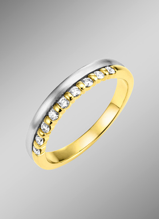 Damenring in Bicolor mit Brillanten